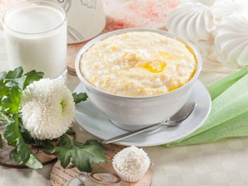 Вязкая каша рисовая, ячневая, манная или геркулесовая