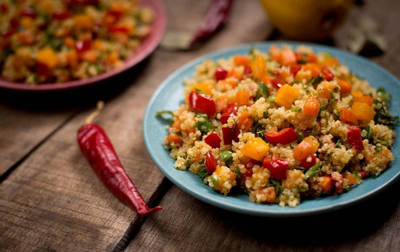 Киноа с тыквой и овощами﻿