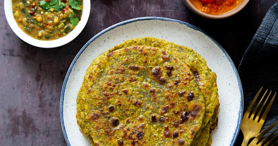 Пряные индийские бездрожжевые лепёшки Масала Паратха