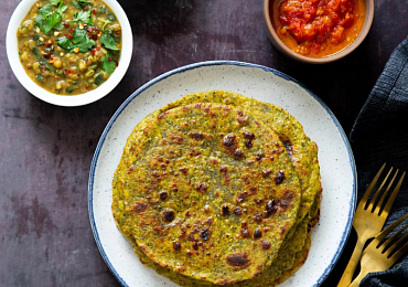 Пряные индийские бездрожжевые лепёшки Масала Паратха