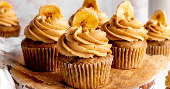 Банановые кексы с арахисовым кремом