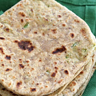 Лепёшки паратха с брокколи и нутом, бездрожжевые