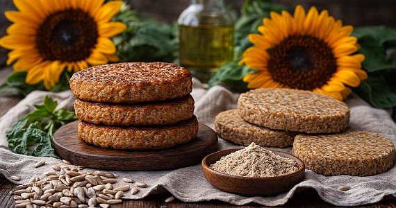 Подсолнечник вместо мяса: исследователи создают белковый суперпродукт