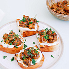 Грибы с кешью-кремом