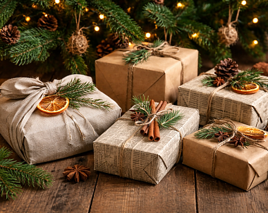 Как упаковать новогодние подарки экологично