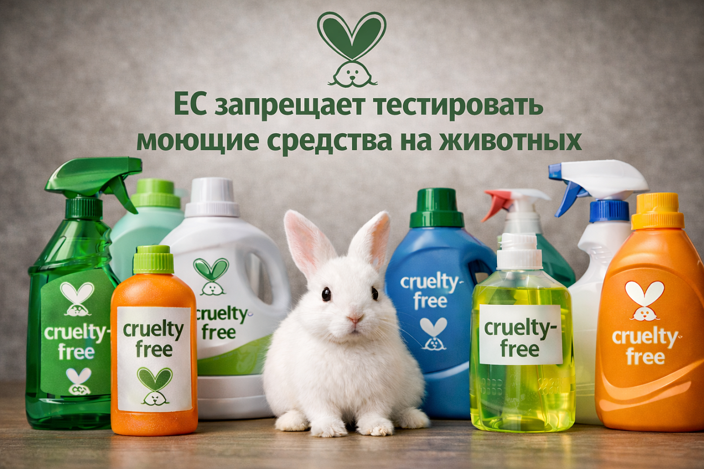 ЕС запретит тестировать на животных моющие и чистящие средства