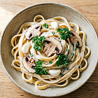 Кремовая паста с грибами и чесноком