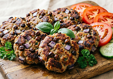 Котлетки из баклажанов и нута